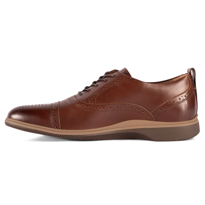 The Cap-Toe in Chestnut Brown by Amberjack - Medial View