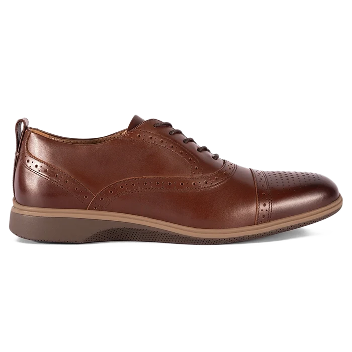 The Cap-Toe in Chestnut Brown by Amberjack - Lateral View