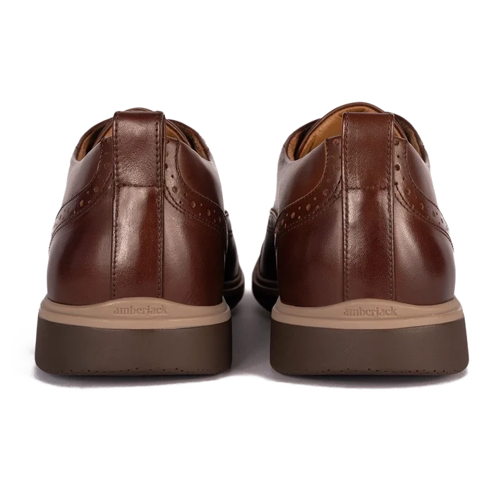 The Cap-Toe in Chestnut Brown by Amberjack - Back View