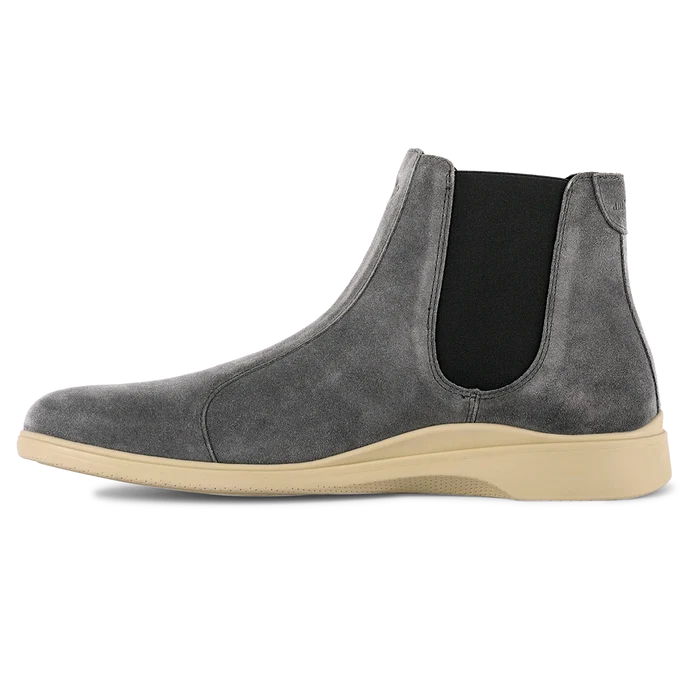 The Chelsea by Amberjack in Carbon Grey Suede - Medial View