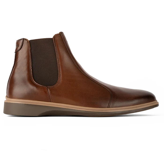 The Chelsea Boot by Amberjack in Chestnut Brown Leather - Lateral Side View