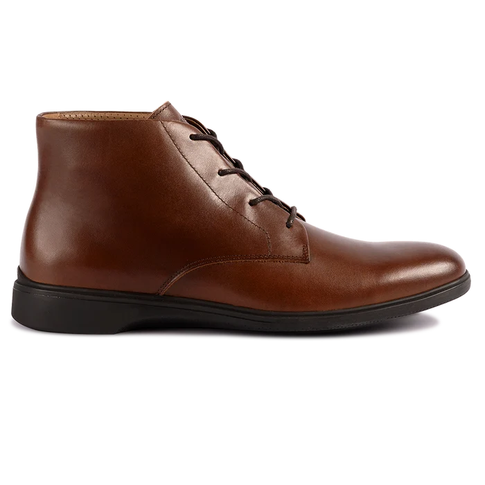 The Chukka Chestnut & Mocha brown full-grain leather Lateral View