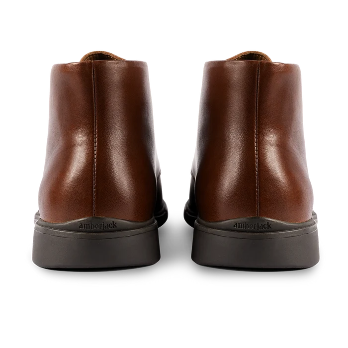 The Chukka Chestnut & Mocha brown full-grain leather Back View