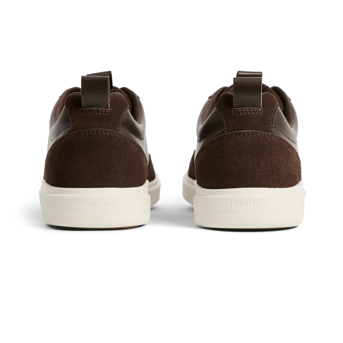 The Court in Walnut leather & suede back heel view