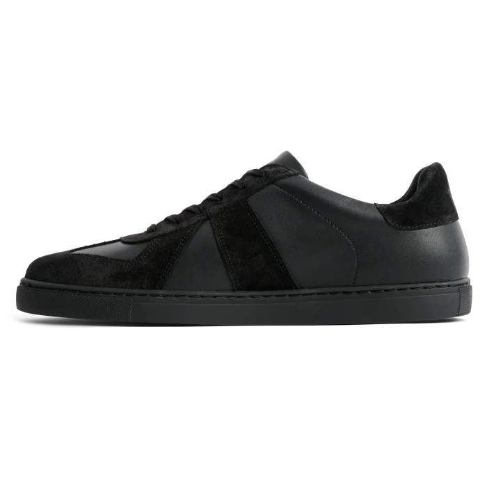 The GAT in Obsidian full grain leather & suede medial view