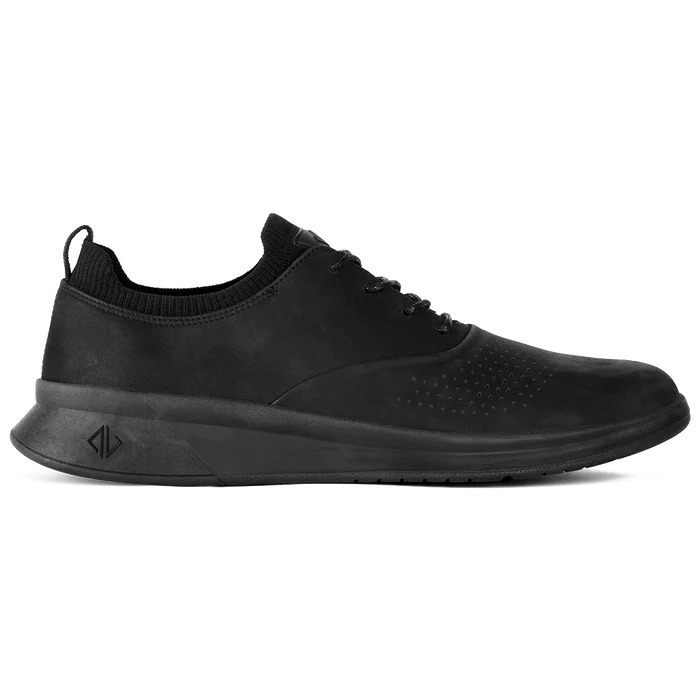 The Hybrid in Midnight Black Nubuck by Amberjack - Lateral View