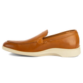The Loafer by Amberjack in Honey & Cream Tan Leather - Medial View