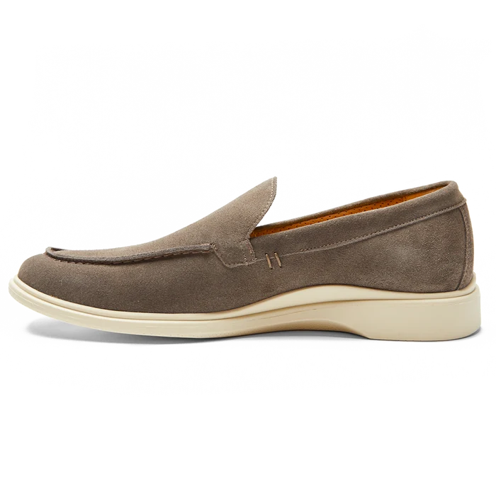 The Loafer by Amberjack in Slate Grey Suede - Medial View