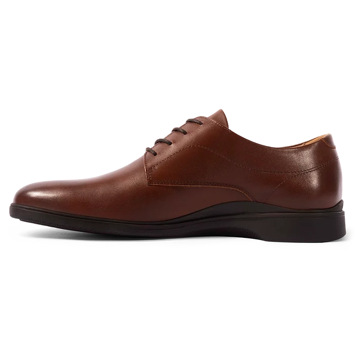 The Original Classic Dress Shoe by Amberjack in Chestnut Brown Leather - Medial View