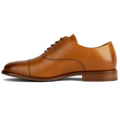 The Regent in Honey tan full-grain leather medial view