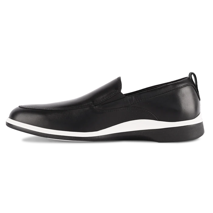 The Slip-On in Onyx by Amberjack - Medial View