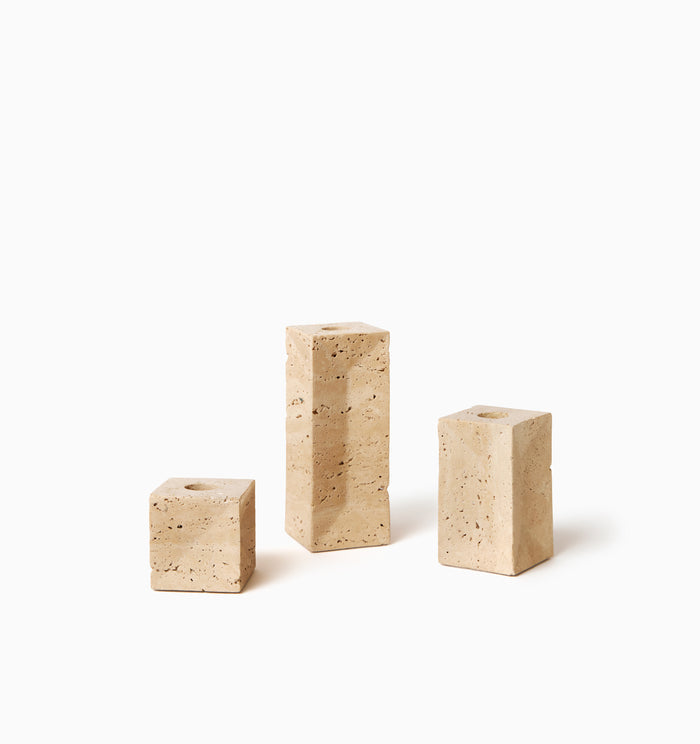 Travertino Candle Holders